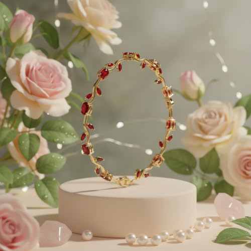 Image of Fashion Frill Tulip Bracelets For Women Stylish | Gold Plated Bracelet For Girls Stylish | Stainless Steel Jewellery For Woman Bracelet | Adjustable Hand Bracelet Set For Women | Birthday Gifts For Woman, Girls