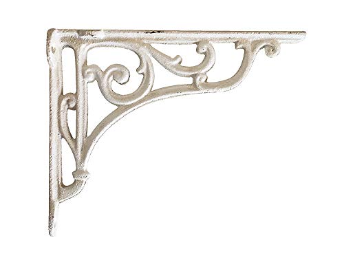 Preisvergleich Produktbild zeitzone Regalträger Regalhalter Regalwinkel Gusseisen Weiß 17x20,5cm