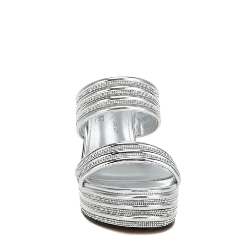 Image of London Rag Metallic Faux Leather Wedge Sandals