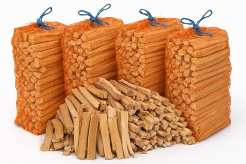 Anzündholz aus Hartholz 28 kg Buche Esche und Eiche zum Anzünden Grillen und Smoken