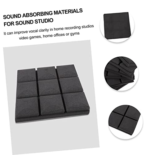 Panel absorbente de sonido negro 12 piezas para paredes y techos miniatura 3