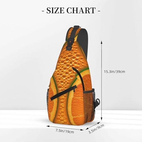 Pequeña mochila tipo bandolera naranja para senderismo miniatura 3