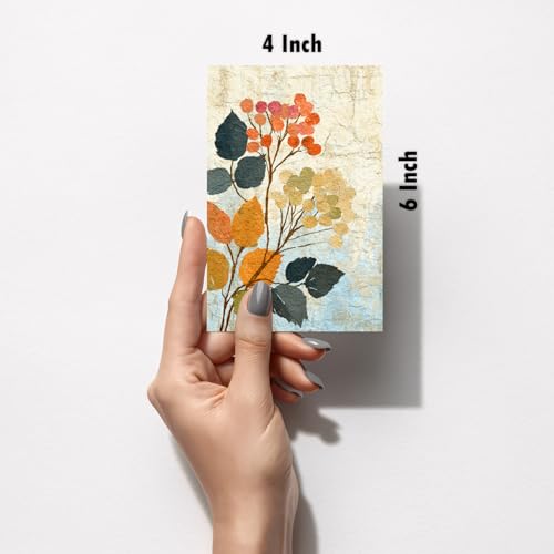 Image of SiddArtify Floral Wall Art Prints Set - Botanical Poster Decor for Living Room Bedroom Office - Set of 2-4x6 Inch - Board (Pack of 6) - Sticker (Pack of 6)