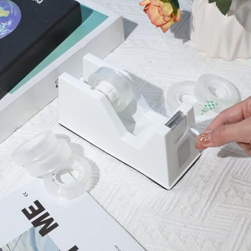 Image of Jetec 24 Rolls Clear Tape Bulk Transparent Invisible Tape Refills 1 /2 x 1260 Inches Glossy for Gift Wrapping Dispenser Office School Home Use Gift Wrap Desk Supplies