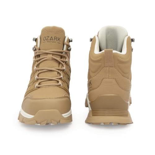 Image of Red Tape Ozark Black Trekking Shoes for Men | High-Top Outdoor