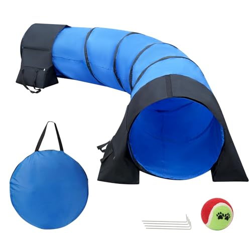 Rain Queen 10ft Dog Agility Tunnel with Sandbags