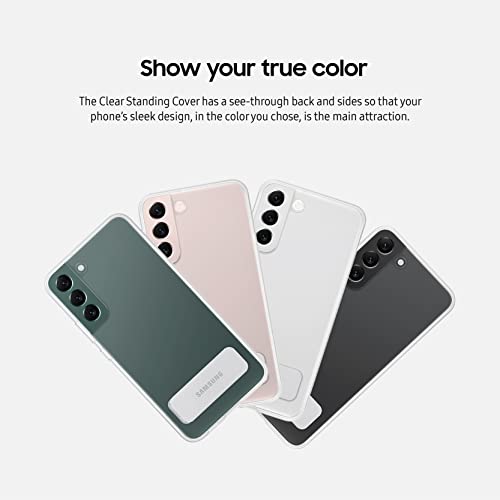 Samsung Electronics Galaxy S22+ Clear Standing Cover, Protective Phone Case, Corner Tpu Bumpers, Pc Back Protection, Adjustable Viewing Angle, Us Version, Transparent, (Ef-Js906Ctegus) #TOP6