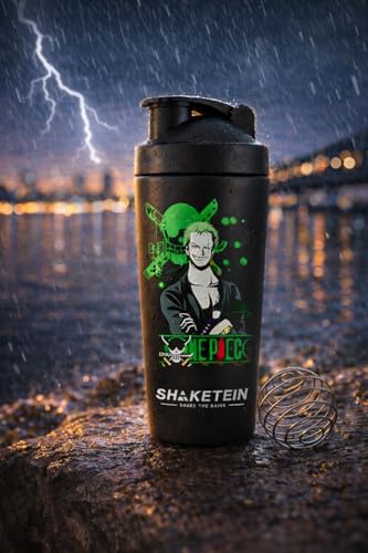 Image of Stainless Steel Gym Shaker Bottle 750ml | Leak Proof Protein Mixer Shaker | BPA Free | Metal Sports Water Bottle for Gym, Workout & Fitness (Anime-26-BLACK)