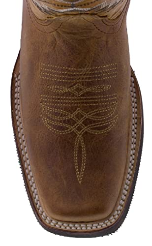 Texas Legacy Mens Honey Brown Western Leather Cowboy Boots Rodeo Saddle Square 10 E Us #TOP3