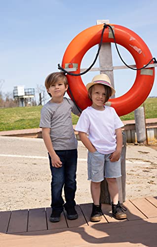 Brix Boys 5 Pack T-Shirts - Crewneck 100% Cotton Tagless Multipack Kids Short Sleeve Basic Comfort Tees.4