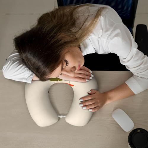 Almohada de viaje de espuma viscoelástica negra miniatura 7