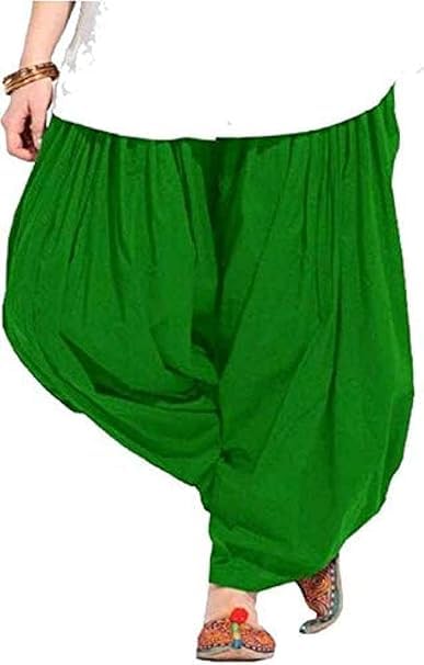 abrav Woman's Plain Cotton Patiala Salwar || Patiyala Pants || Full Patiala (PAK Green)-picture-29