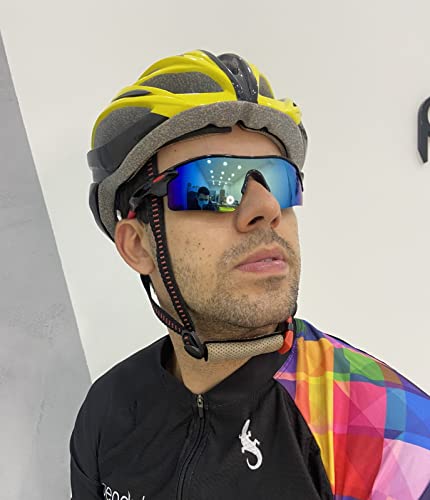 Óculos De Ciclismo Esportivo Espelhado Proteção Uv 400 Bike