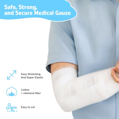 White Gauze Bandage Wraps 10cm X 4.5m, 24 Rolls para Primeros Auxilios miniatura 7