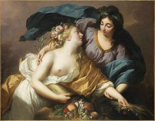 Affiche Toile La Paix Ramenant L'abondance de Vigée Le Brun 60x90cm Déco Salon