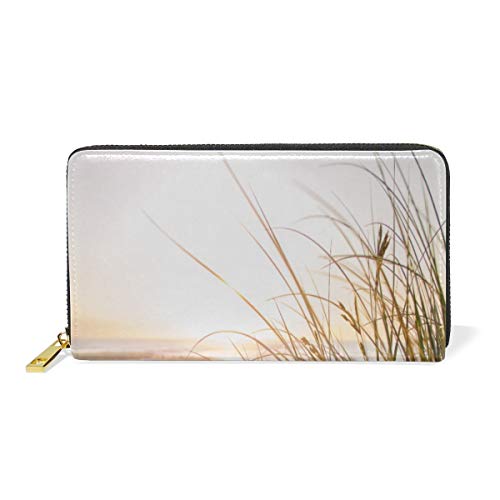 Portefeuille long en cuir véritable avec motif marin australien chic