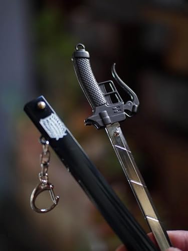 Image of Mini Katana Keyrings | Aesthetic Miniature with Ejection Button | Complimentary Display Stand | Handcrafted and Handpainted |