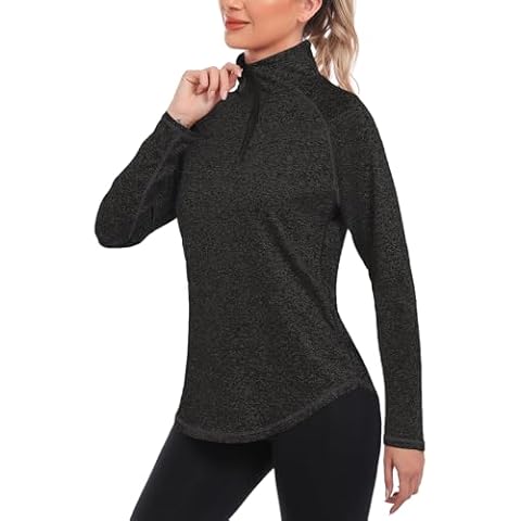 iClosam Women's 1/4 Zip Sports T-Shirt Cover