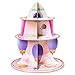 ANGOLIO 3 Tier Watercolour Outer Space Cupcake Stand Outer Space Party Supplies Cake Stand for Kids Birthday Party Decorations Space Theme Dessert Tower Party Baby Shower Birthday Party Supplies