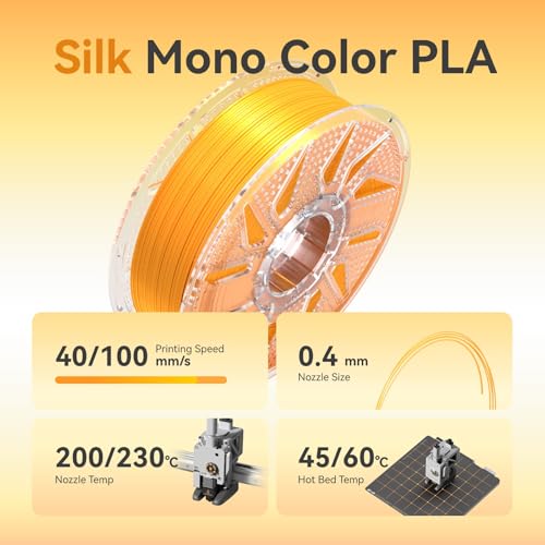 Image of Chitu Systems Conjure Silk Light Gold PLA 3D Printer Filament 1.75mm,Metal-Like Shiny Consumables 1kg (2.2lbs) 1 Spool, Dimensional Accuracy + /- 0.02 mm