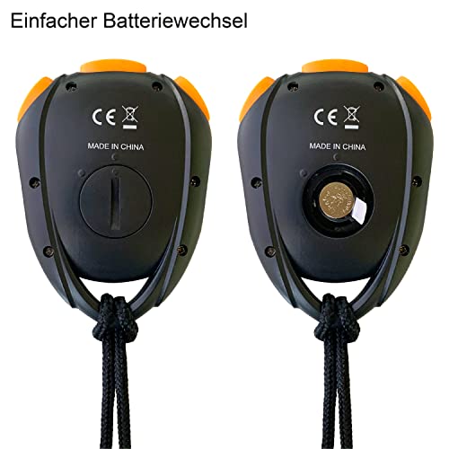 Schütt Stoppuhr HC-7 | Digitale Multifunktions-Stoppuhr mit großem Display | Einfacher Batteriewechsel | Guter Druckpunkt | Hobby | Sport | Freizeit | Spritzwasserfest | Für Kinder geeignet