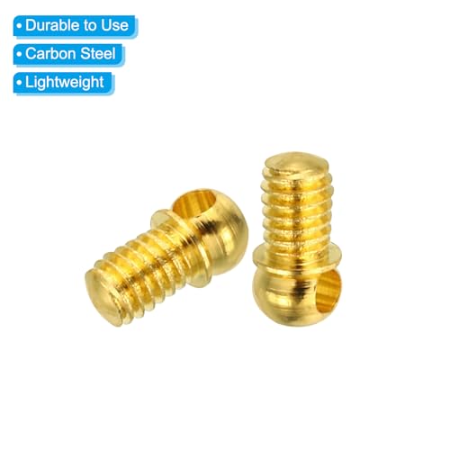 Image of PATIKIL M4x0.7 Eye Bolts, 30 Pack Screw Hook Loop Ring Decorative Light Fixture for Candle Pendant Lamp Chandelier DIY Project, Electrophoresis Gold