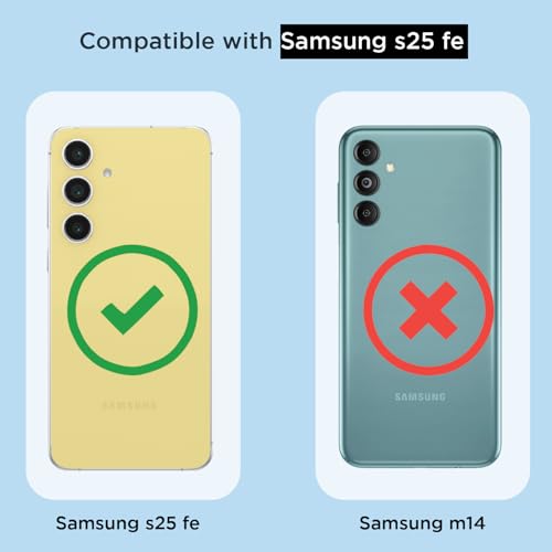 Image of Pikkme Back Cover for Samsung Galaxy S25 Fe 5G PC + TPU Clear Transparent Raised Edges Shockproof Protective Phone Bumper Case(Transparent)