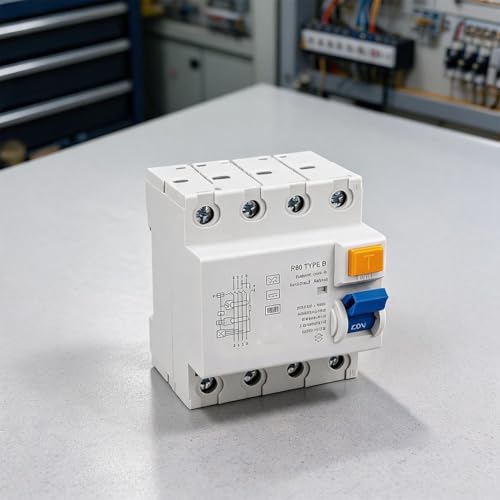 Disyuntor de corriente residual 40A tipo B y 4 polos protector de fugas CC en carga VE 2