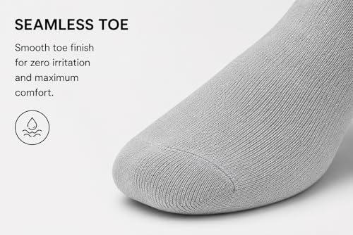 Image of Ankle Socks, 3 Pairs, Black, Navy Blue, and Charcoal Grey, Stretch Fit, Reinforced Heel and Toe, for Men and Women