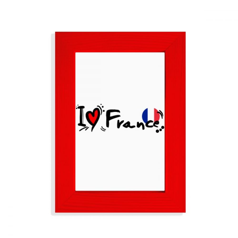 Cadre photo cœur I Love France rouge pour vos plus beaux souvenirs de voyage