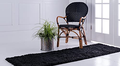 image for Unique Loom Solo Solid Shag Collection Area Modern Plush Rug Lush & So