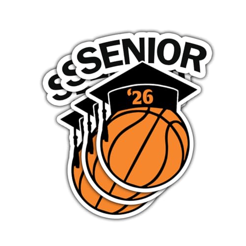 Class of 2026 Senior Basketball Sticker, 3" Vinyl Decal