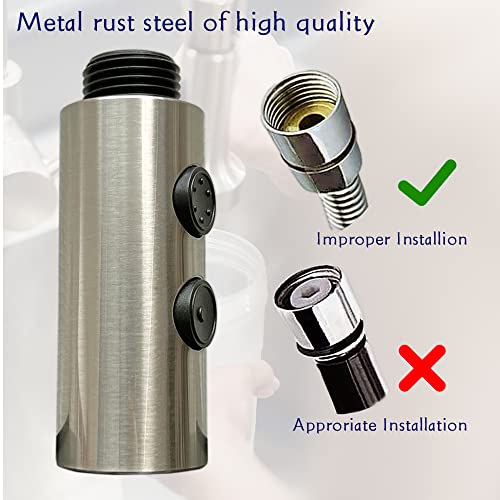 Kitchen Sink Faucet Sprayer Head Attachment, 2 Functions Pull Out Spray Head For Kitchen Faucet, Pull Down Faucet Head Replacement, Kitchen Tap Sprayer, Sink Sprayer Head Nozzle, G1/2 Male Connector #TOP4