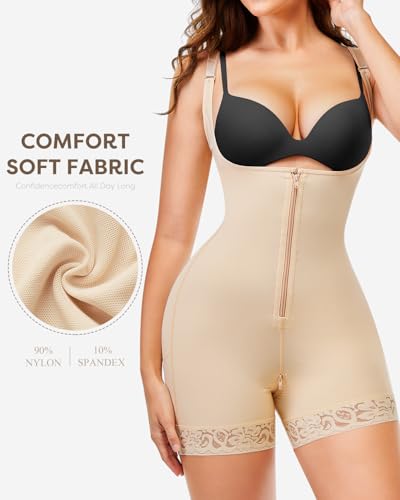 Image of Tank Bodysuit for Women Tummy Tucker Shapewear Butt Lifter Body Shaper Compression Bodysuit