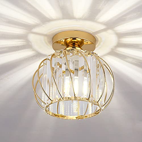 Mengjay Golden Moderne E27 Deckenlampe Kristall Deckenleuchten...
