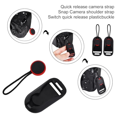 Chstarina 4 Pack Camera Strap Quick Release Buckles, Camera Neck Shoulder Strap Quick Release Loops Clips - Image 3