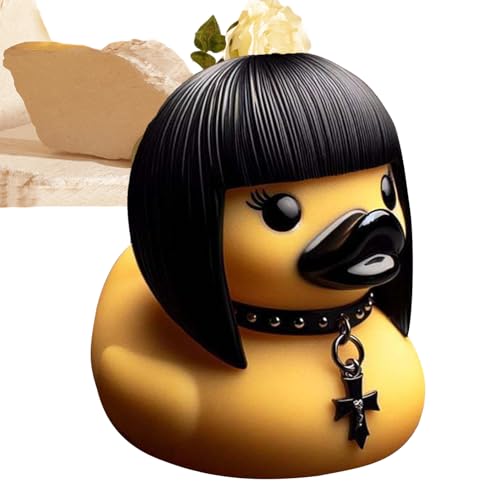 Generisch Duckieville Enten Statue – Lustige Dekofigur Für Garten & Zuhause | Niedliche Deko-Ente Im Comic-Stil | Wetterfeste Gartendekoration Aus Harz | Geschenkidee Fürs Entenfans & Tierfreunde