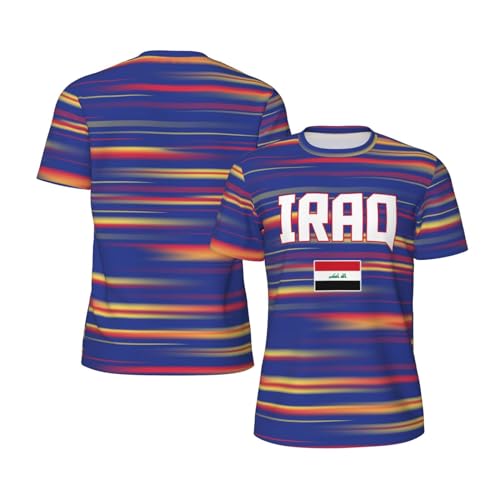 DABOYOZHZH Iraq Flag Cool Iraqans (39) Sports Jersey Mesh T-Shirt 3D Print for Running Cycling Soccer Tennis Fitness Climbing Shirts