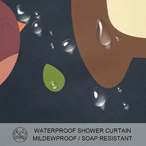 Rideau de douche durable animaux de la forêt avec œillets et crochets - 4