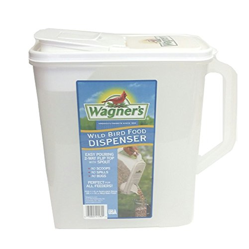 Wagner's 41580 Wild Bird Food Reusable Dispenser, 6-Quart