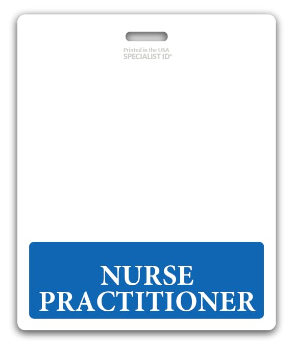 Oversized Nurse Practitioner Badge Buddy Horizontal - Extra Large Badge Buddies Role I’D Backer Card for Nurses - Wear with Existing I'd Holder - 3 3/