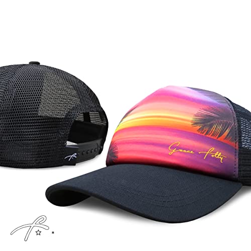 Image of Grace Folly Foam Trucker Hat Snapback Mesh Baseball Cap for Men or Women