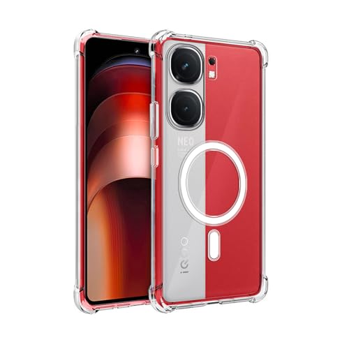 Image of Amazon Brand - Solimo Thermoplastic Polyurethane Wireless Charging Support Back Cover for iQOO Neo 9 Pro 5G Wireless Charging Support Back Cover - Transparent