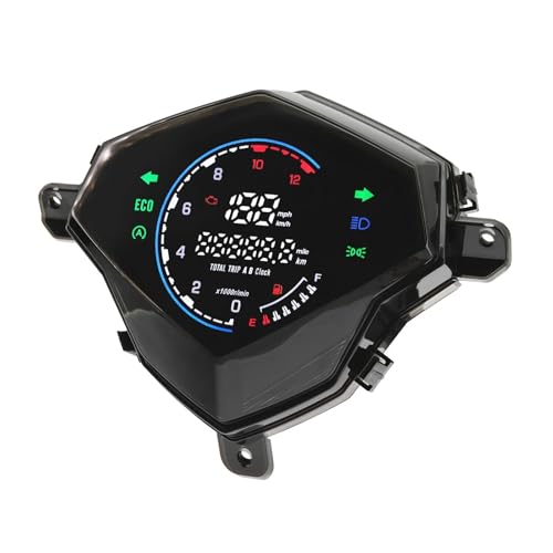Velocímetro Odómetro Combustible Instrumento De Motocicleta con Reloj, Velocímetro De Kilometraje Total De Brillo Automático para Yam&AHA Mio125 Mio I 125