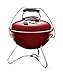 Weber Smokey Joe Premium Barbacoa de Carbón, con asa para transportar, 37 cm, Crimson Red 1123004