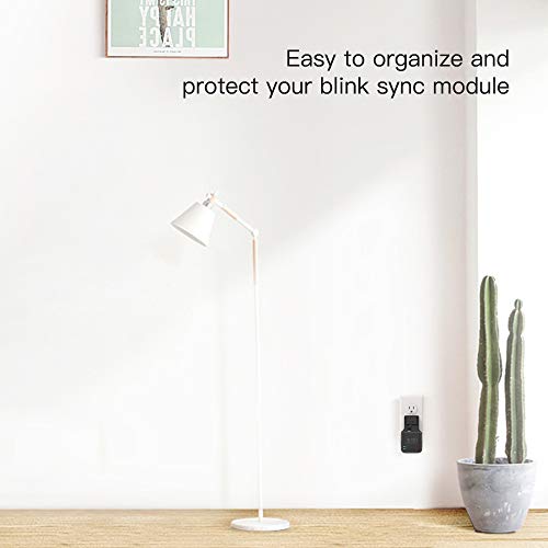 DG-Direct Outlet Wall Mount for Blink Sync Module, Hanger Bracket Holder for Blink XT Outdoor and Indoor Security Camera Black or White WiFi Hub, No Messy Wires or Screws (Black)