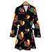 Love Cameroon Fashion Robes for Women Knee Length Long Sleeved Nightgown Spa Bathrobe Soft Bath Robe M