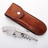 El tornillo sin fin especialmente diseñado para acero inoxidable remueve limpiamente cualquier corcho natural o sintético en solo 5 vueltas. Las ranuras cortadas con precisión a lo largo del gusano sujetan firmemente el corcho y también reducen la resistencia al cortar el corcho, por lo que es menos probable que el corcho se desmorone.