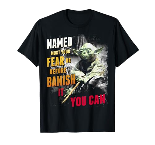 T-shirt Yoda Star Wars avec citation imprimé coton pour fan de la saga culte