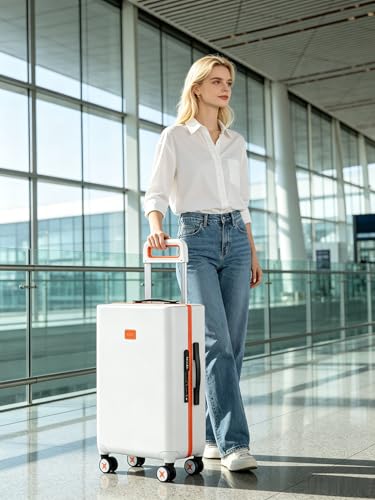 Zipperless Carry on Luggage 22x14x9 Airline Approved Hardside Suitcase - image 9